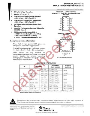 SN74LV27ADBR datasheet  